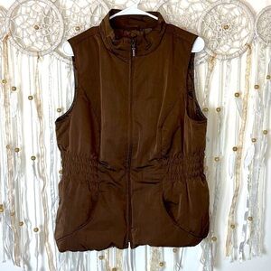 Charter Club brown puffer vest. Size large petite.